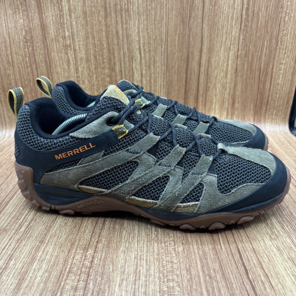 Merrell Alverstone Hiking Shoe Olive Green Mens 13 Low Top Trail Sneaker J135453